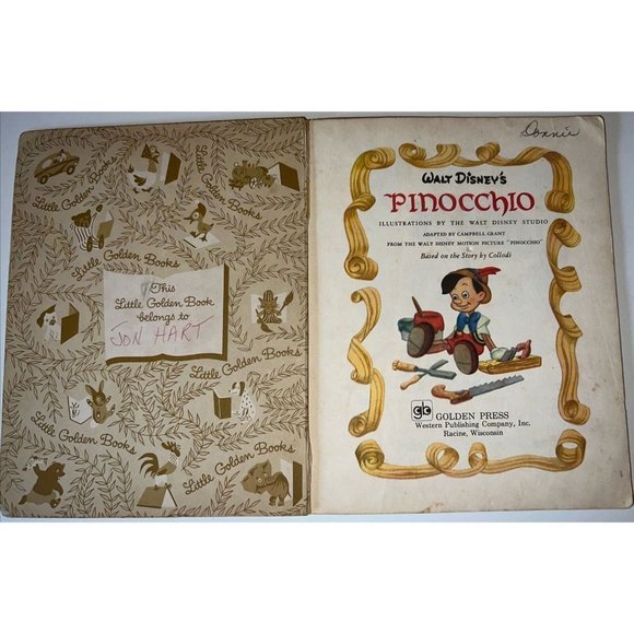 A Little Golden Book - Disney’s Mickey, Donald, Pinocchio & Jungle Book VTG 4 - Picture 7 of 10